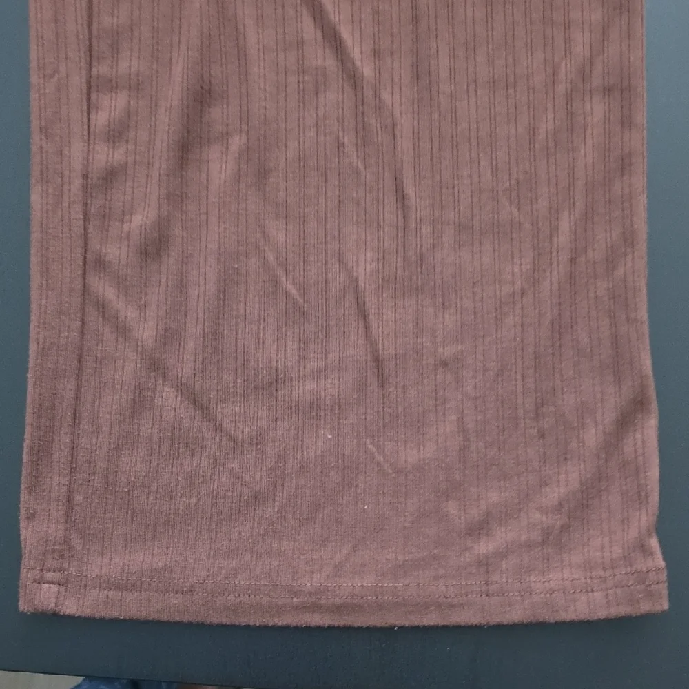 Veiled Collection Hannah Ribbed Tunic & Pants Matching Set - Brown Size L